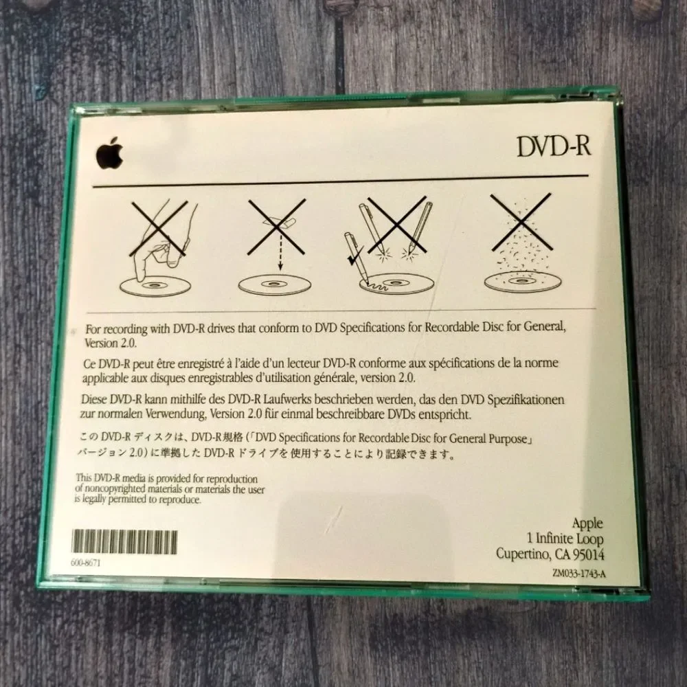 Apple DVDR Blank Disc 4.7 GB